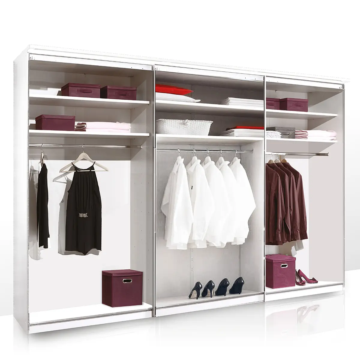 Schwebetürenschrank Sonate | Grau