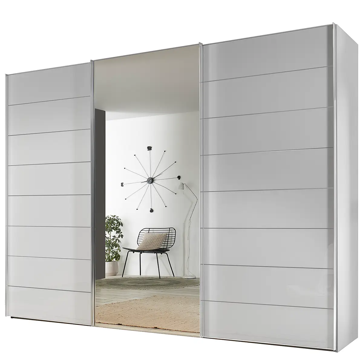 Schwebetürenschrank Sonate | Weiß