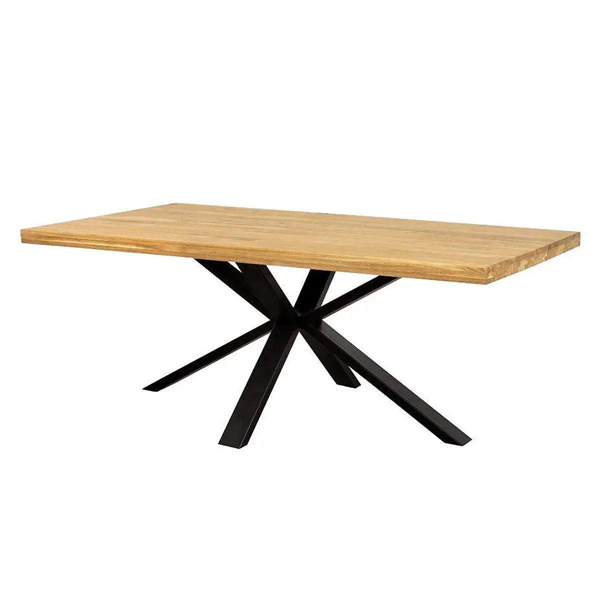 Esstisch mit durchgehender Lamelle 220cm Braun | Braun