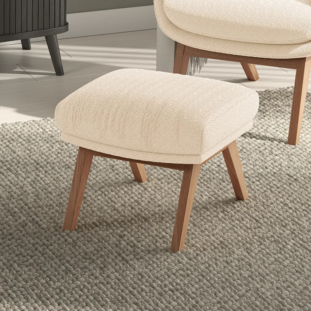 Polsterhocker Bony | Beige