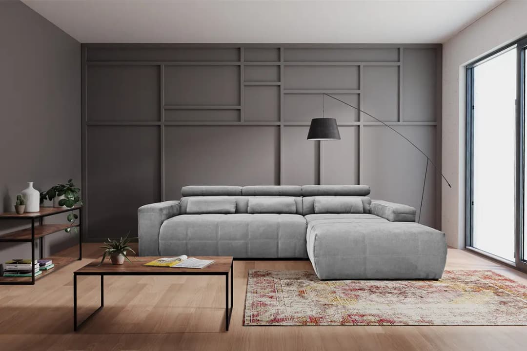 Ecksofa Freetown | Silber