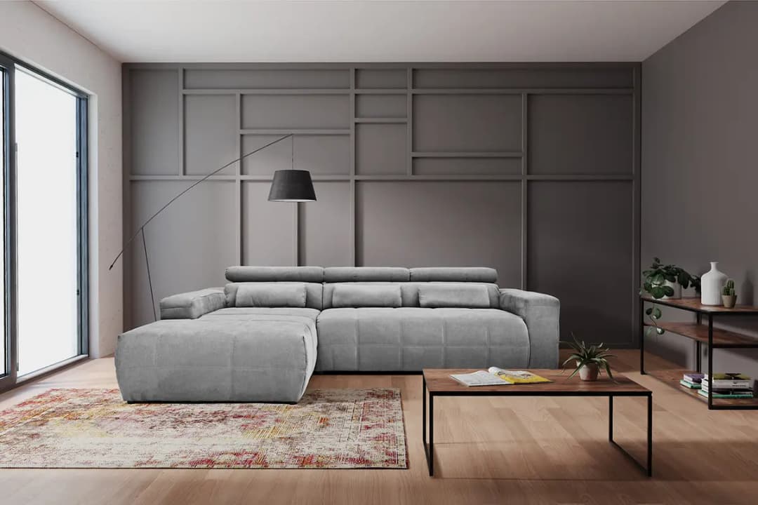 Ecksofa Freetown | Silber