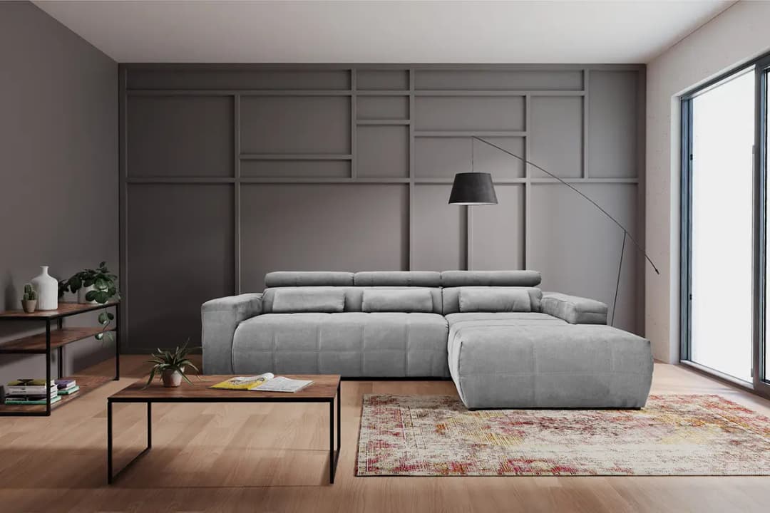 Ecksofa Freetown | Silber