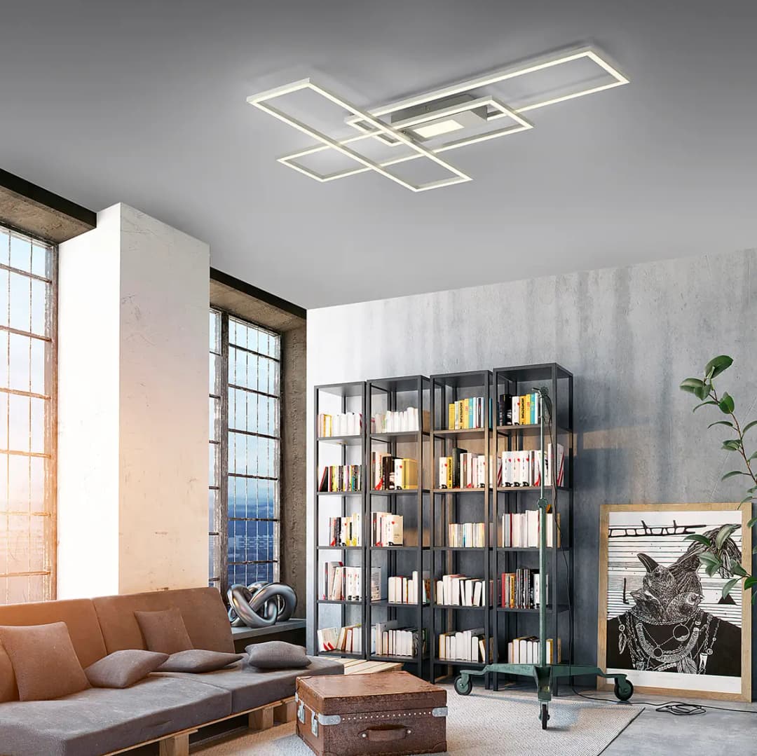 LED-Deckenleuchte Asmin | Silber
