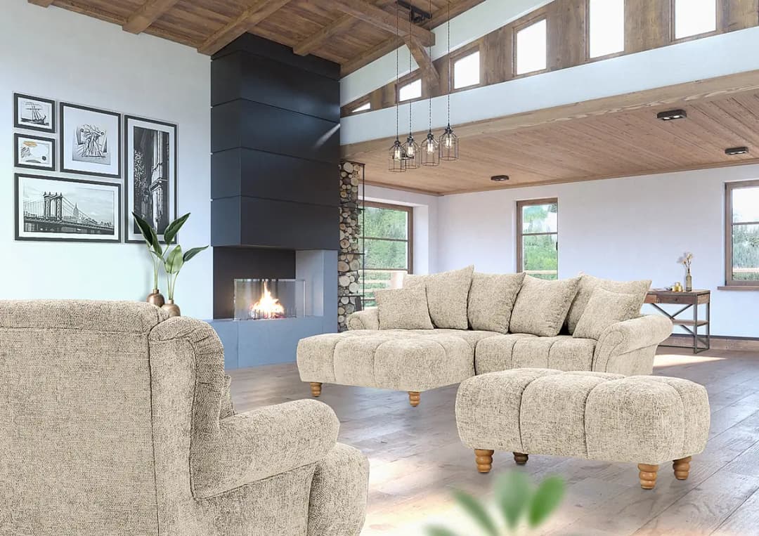 Ecksofa Liri | Grau