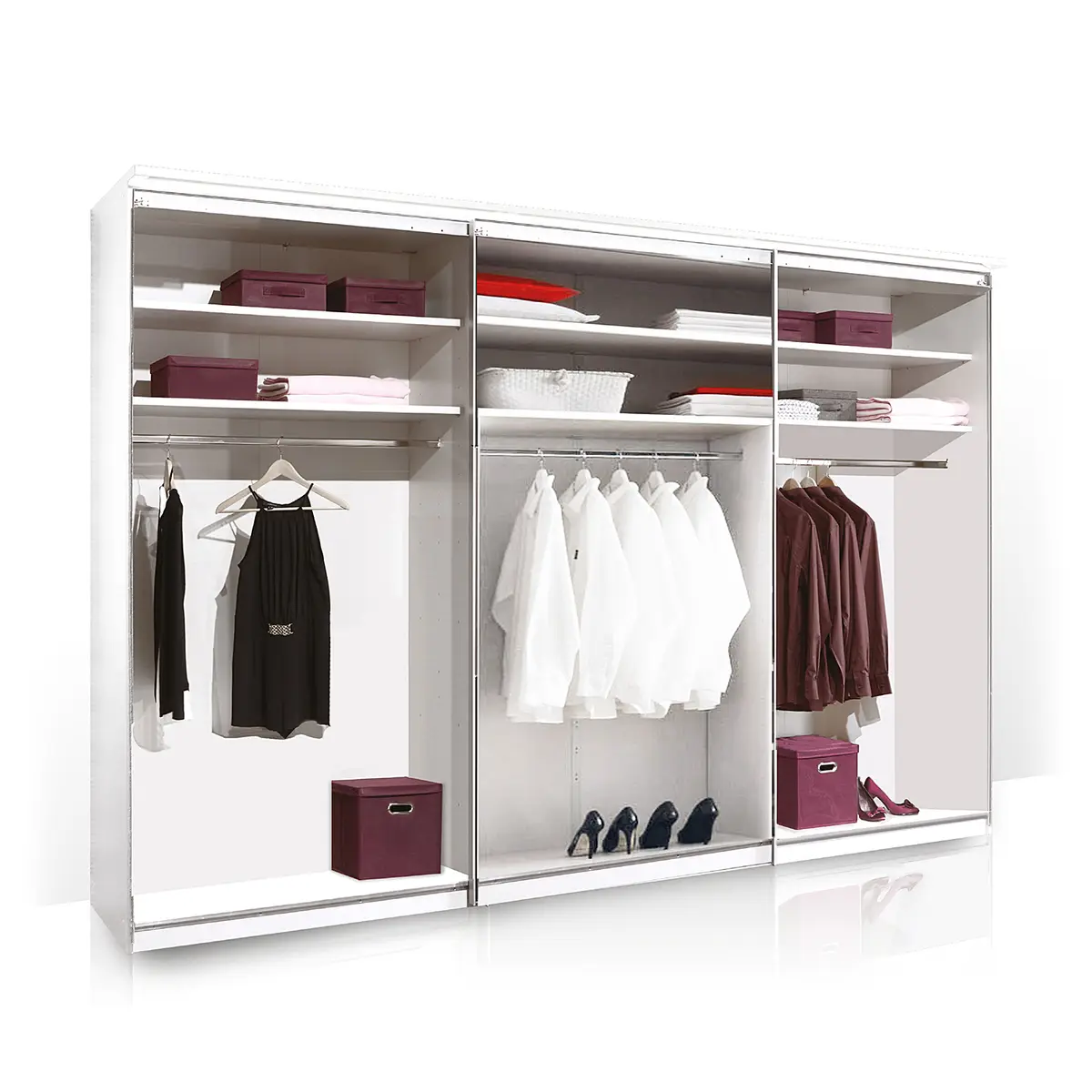 Schwebetürenschrank Typ C 249 x 240cm | Braun