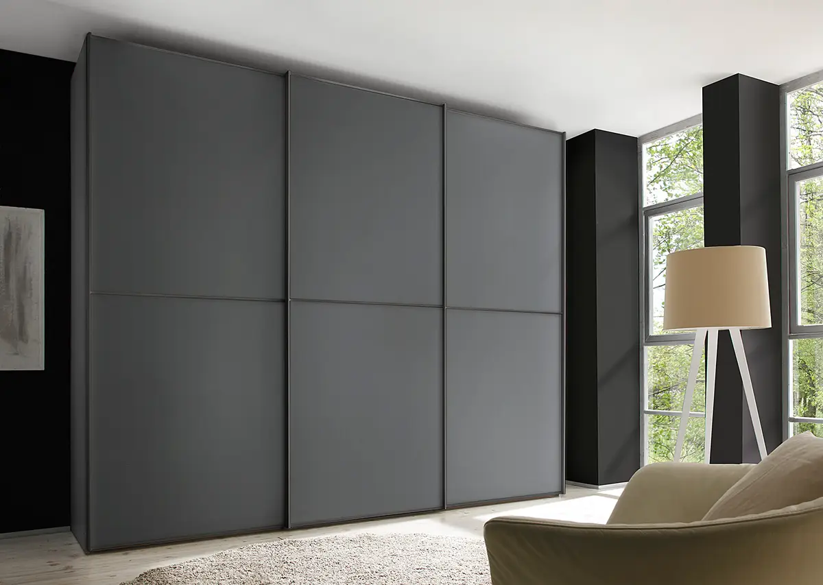 Schwebetürenschrank Typ C | Grau