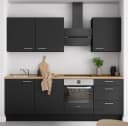 Küchenzeile High-Line Touch Variante C | Schwarz