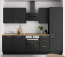 Küchenzeile High-Line Touch Variante B 270cm | Schwarz