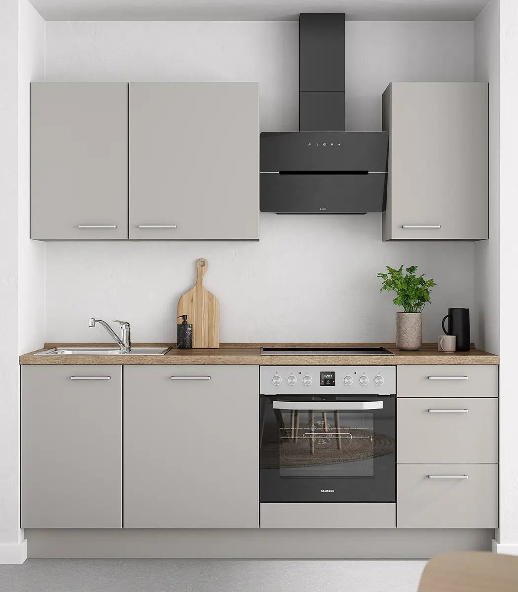 Küchenzeile High-Line Touch Variante B | Grau
