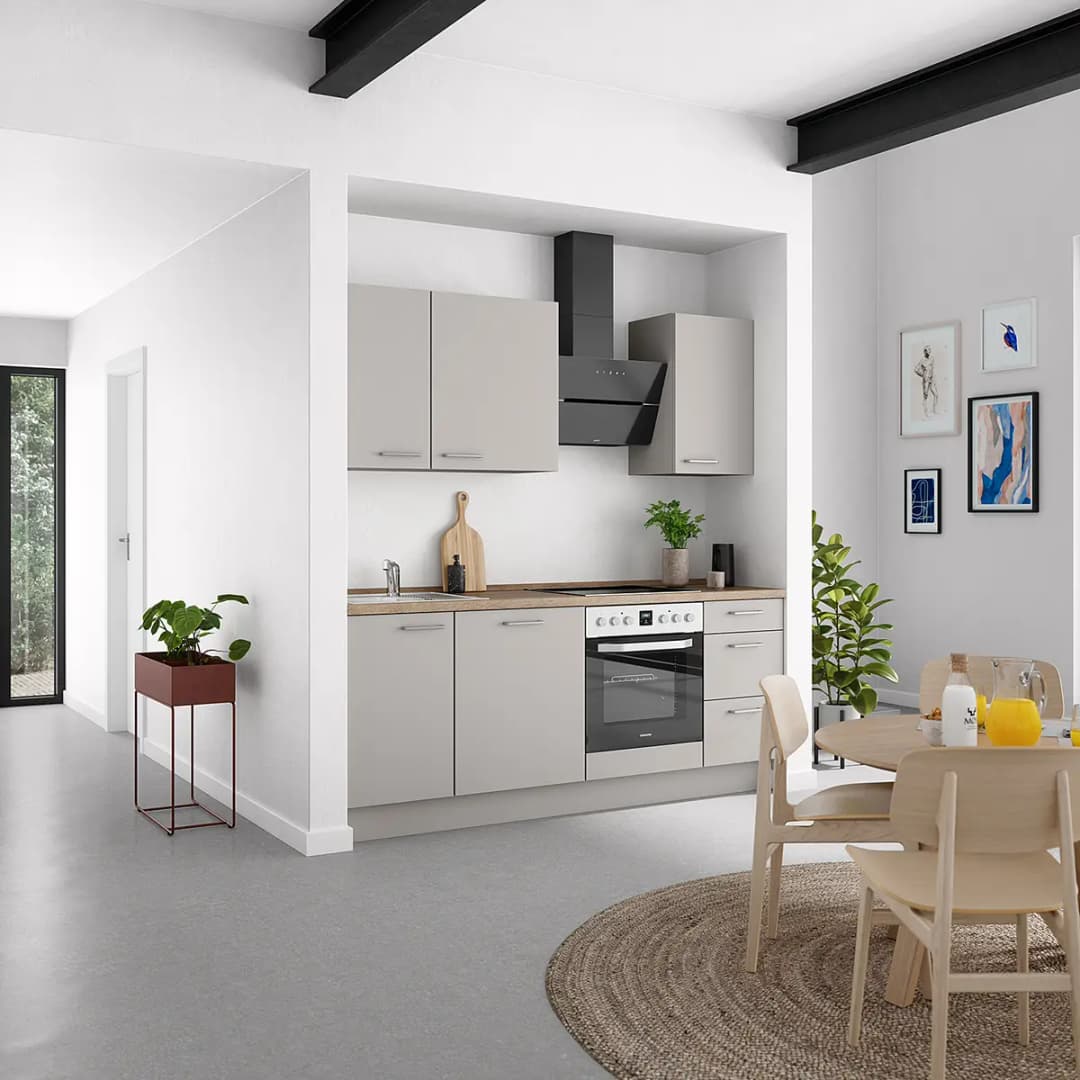 Küchenzeile High-Line Touch Variante B | Grau