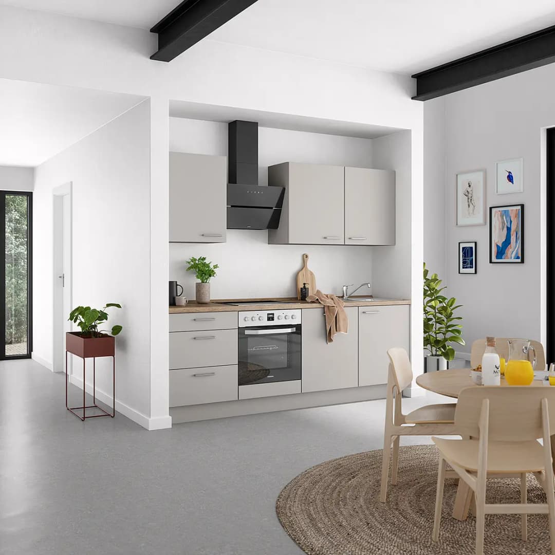 Küchenzeile High-Line Touch Variante C | Grau