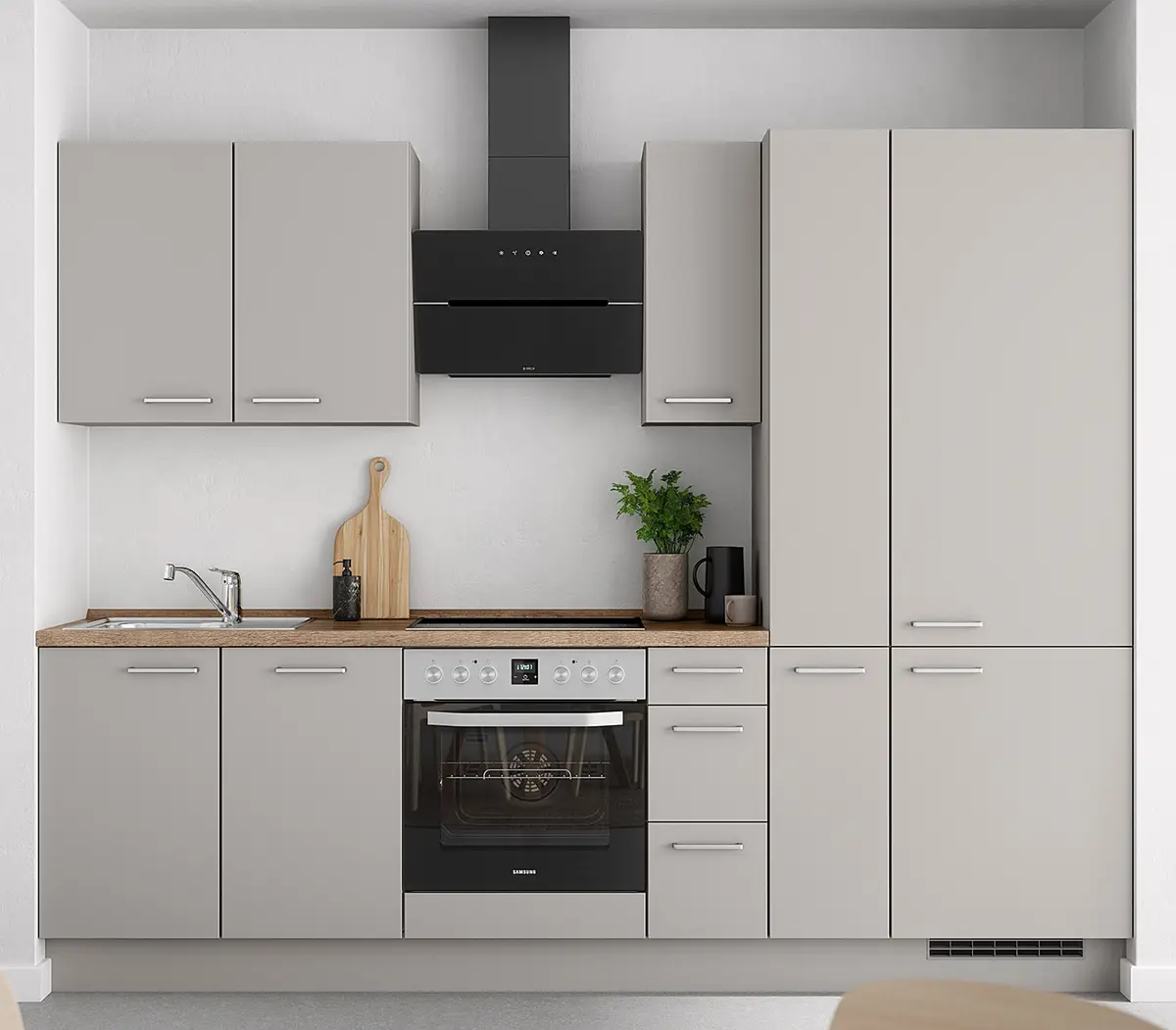 Küchenzeile High-Line Touch Variante A | Grau