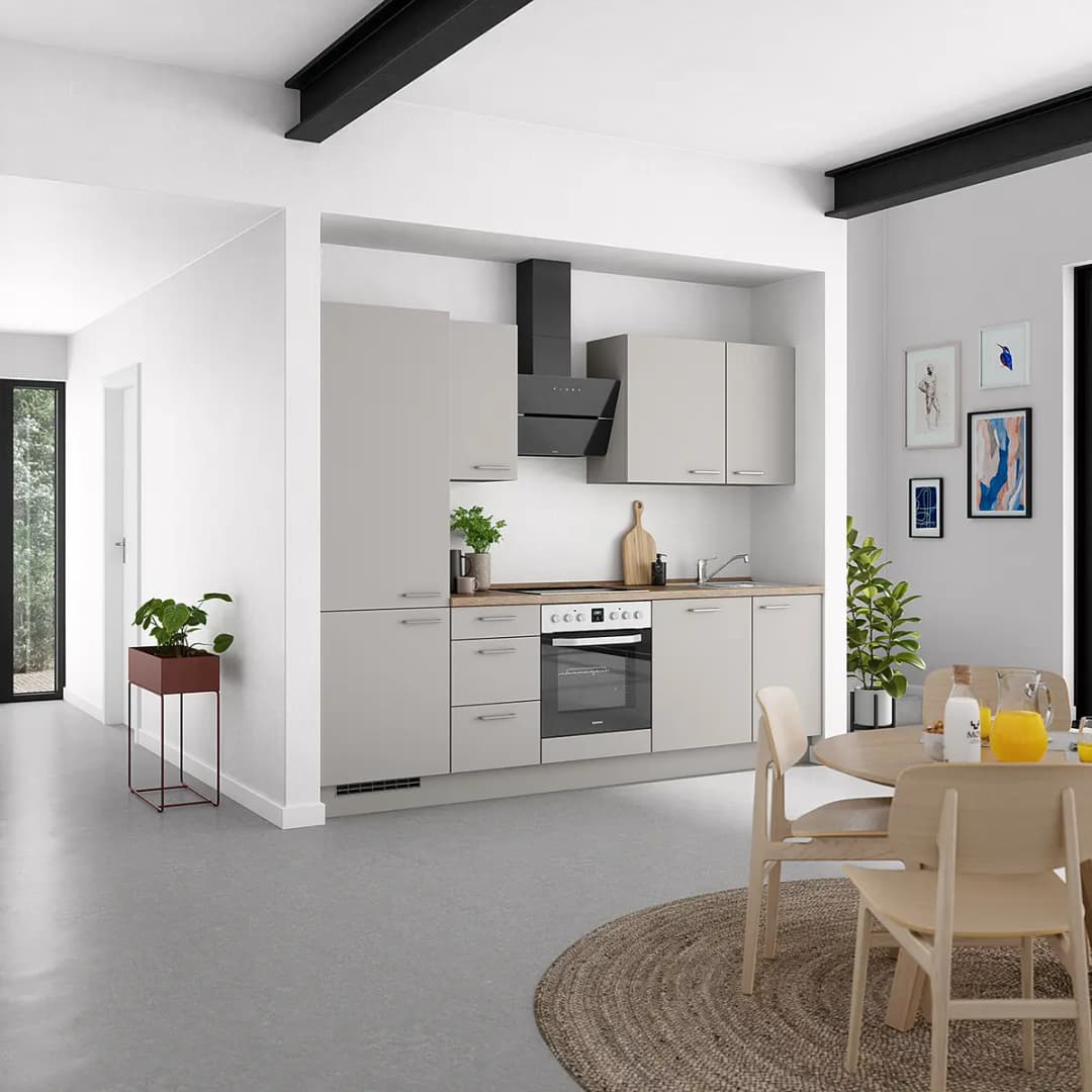 Küchenzeile High-Line Touch Variante B | Grau