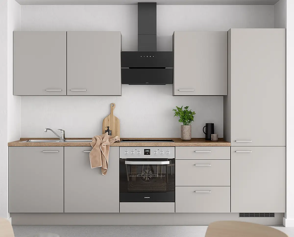 Küchenzeile High-Line Touch Variante C | Grau