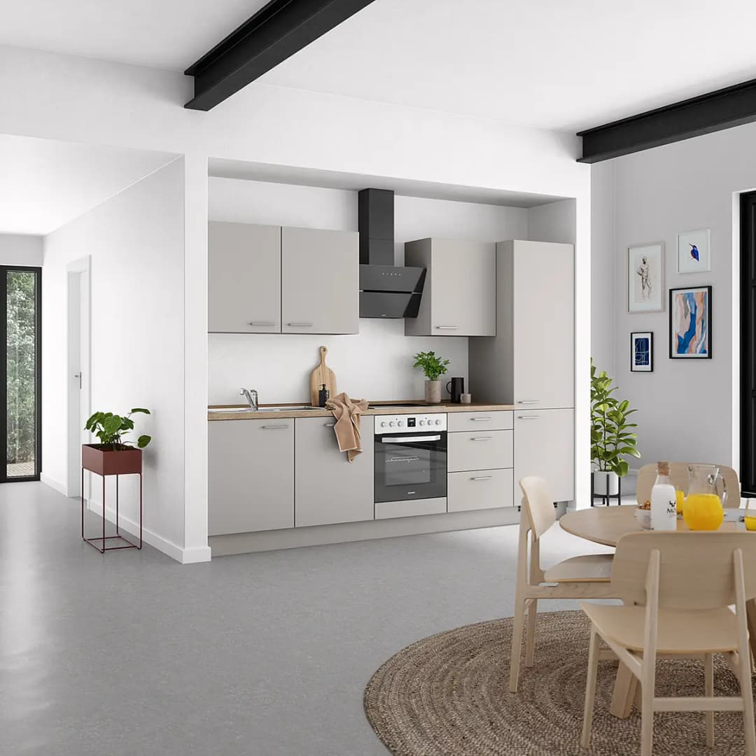 Küchenzeile High-Line Touch Variante C | Grau