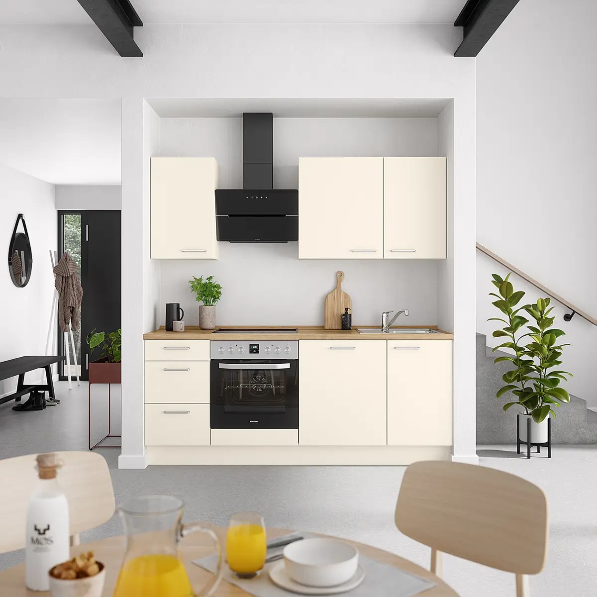 Küchenzeile High-Line Touch Variante B | Beige