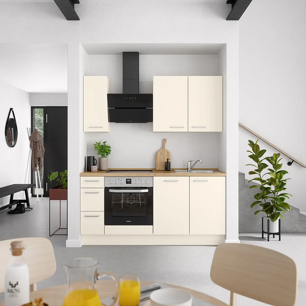 Küchenzeile High-Line Touch Variante A | Beige