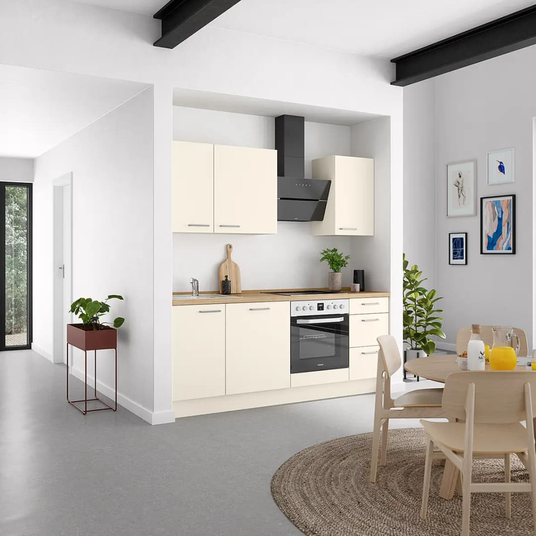 Küchenzeile High-Line Touch Variante B 210cm | Beige