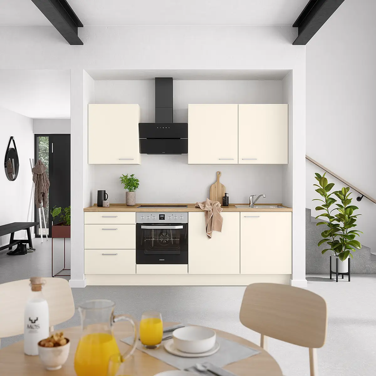 Küchenzeile High-Line Touch Variante C | Beige