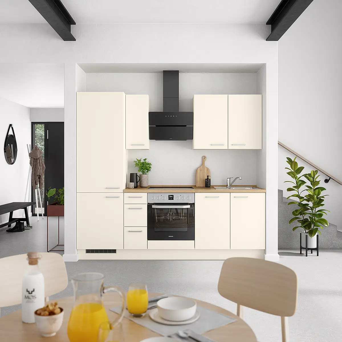 Küchenzeile High-Line Touch Variante A | Beige