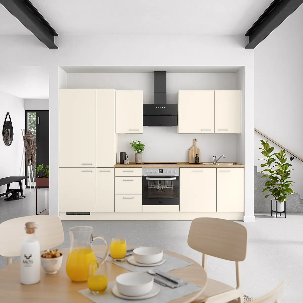 Küchenzeile High-Line Touch Variante B | Beige