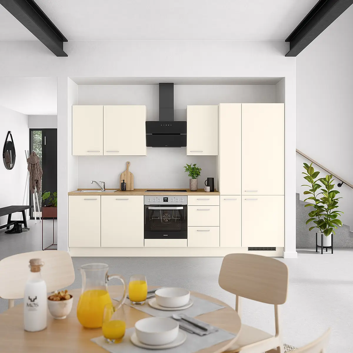 Küchenzeile High-Line Touch Variante B | Beige