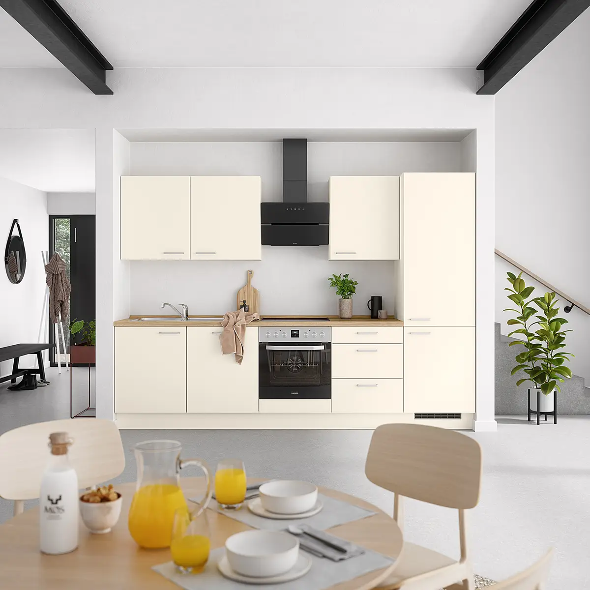 Küchenzeile High-Line Touch Variante C | Beige