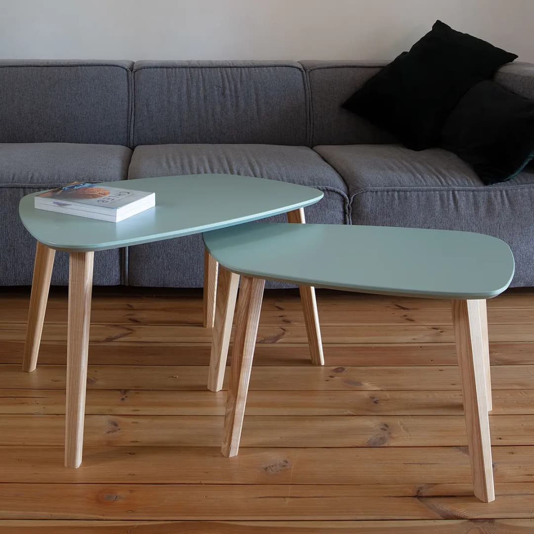 Couchtisch Endocarp 110 x 45cm Grün/Hellgrün | Grün