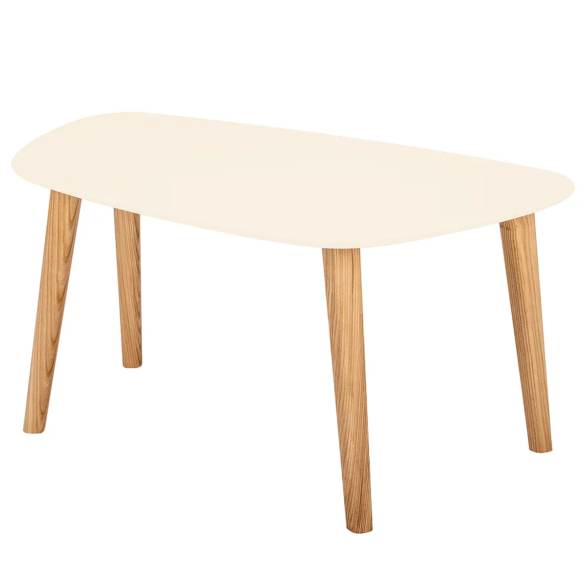 Couchtisch Endocarp 80 x 40cm Weiß/Creme | Weiß