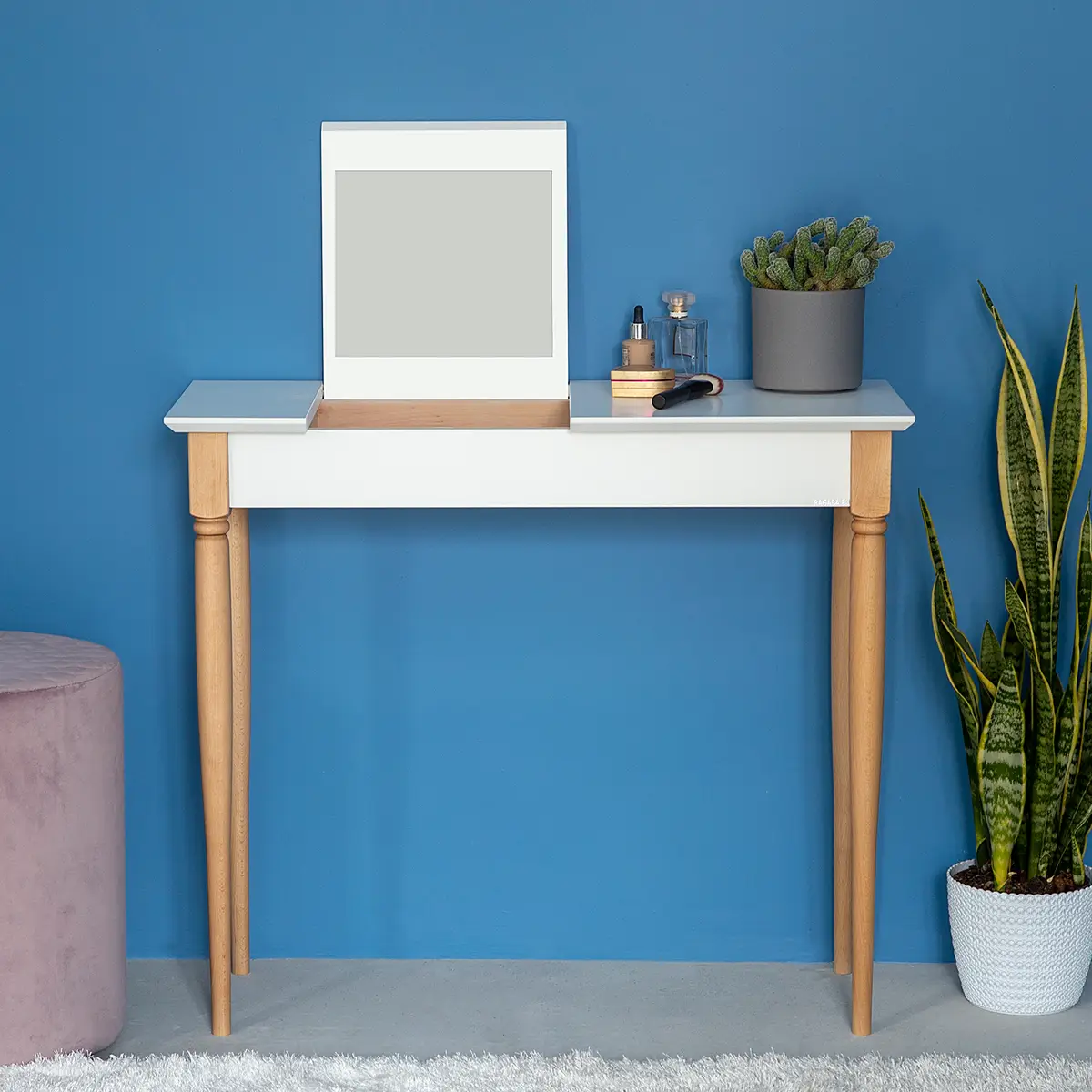 Schminktisch 85cm Weiß/Weiß | Weiß