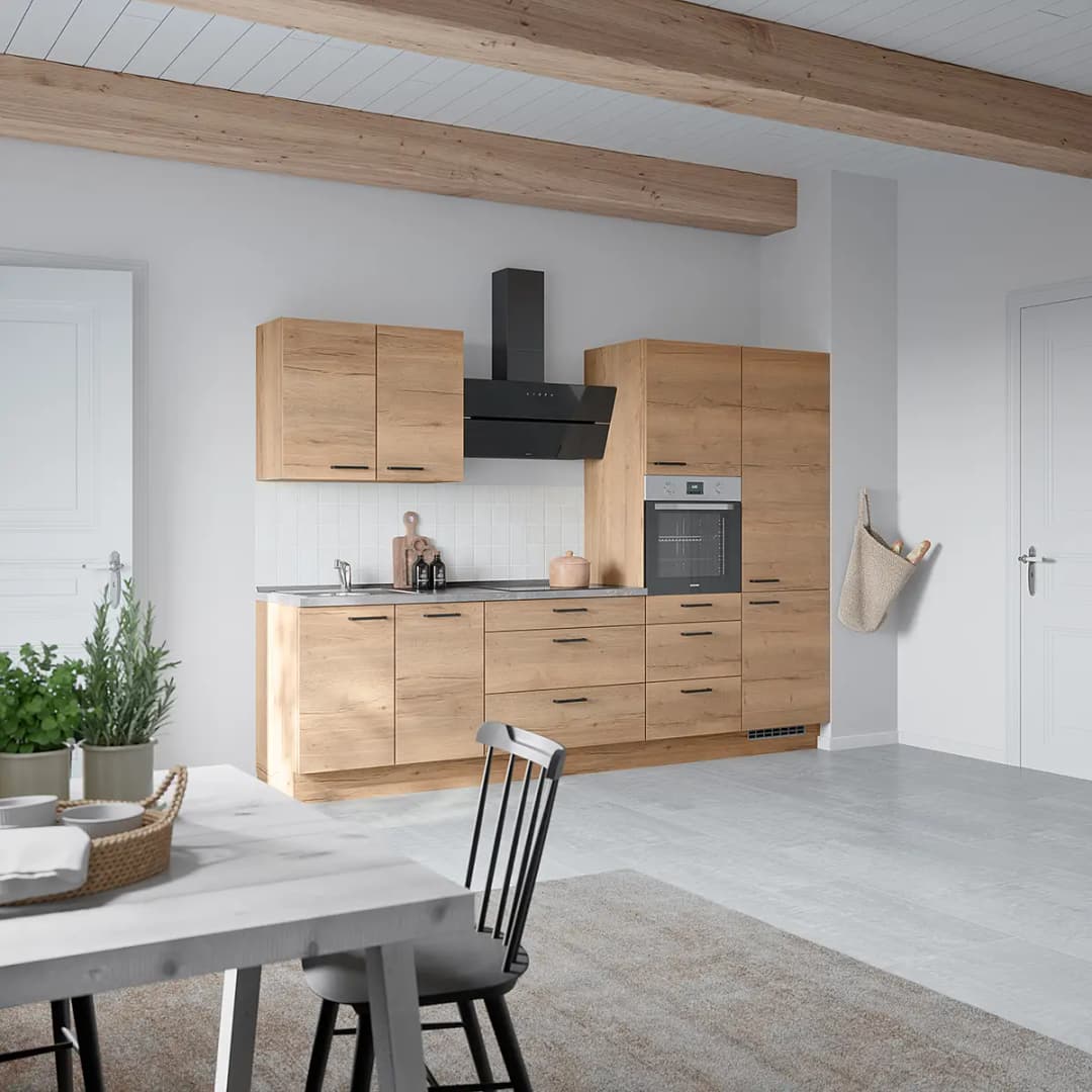 Küchenzeile High-Line Structura Kombi D 300cm | Braun