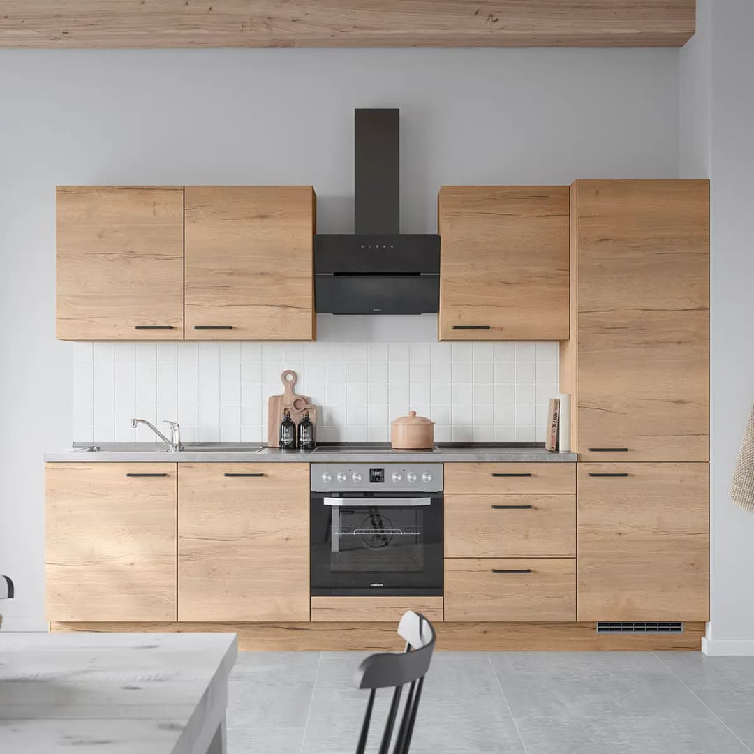 Küchenzeile High-Line Structura Kombi C 300cm Ausrichtung