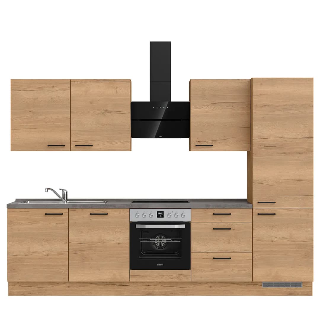 Küchenzeile High-Line Structura Kombi C 300cm Ausrichtung