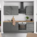 Küchenzeile High-Line Flash Kombi C 240cm | Grau