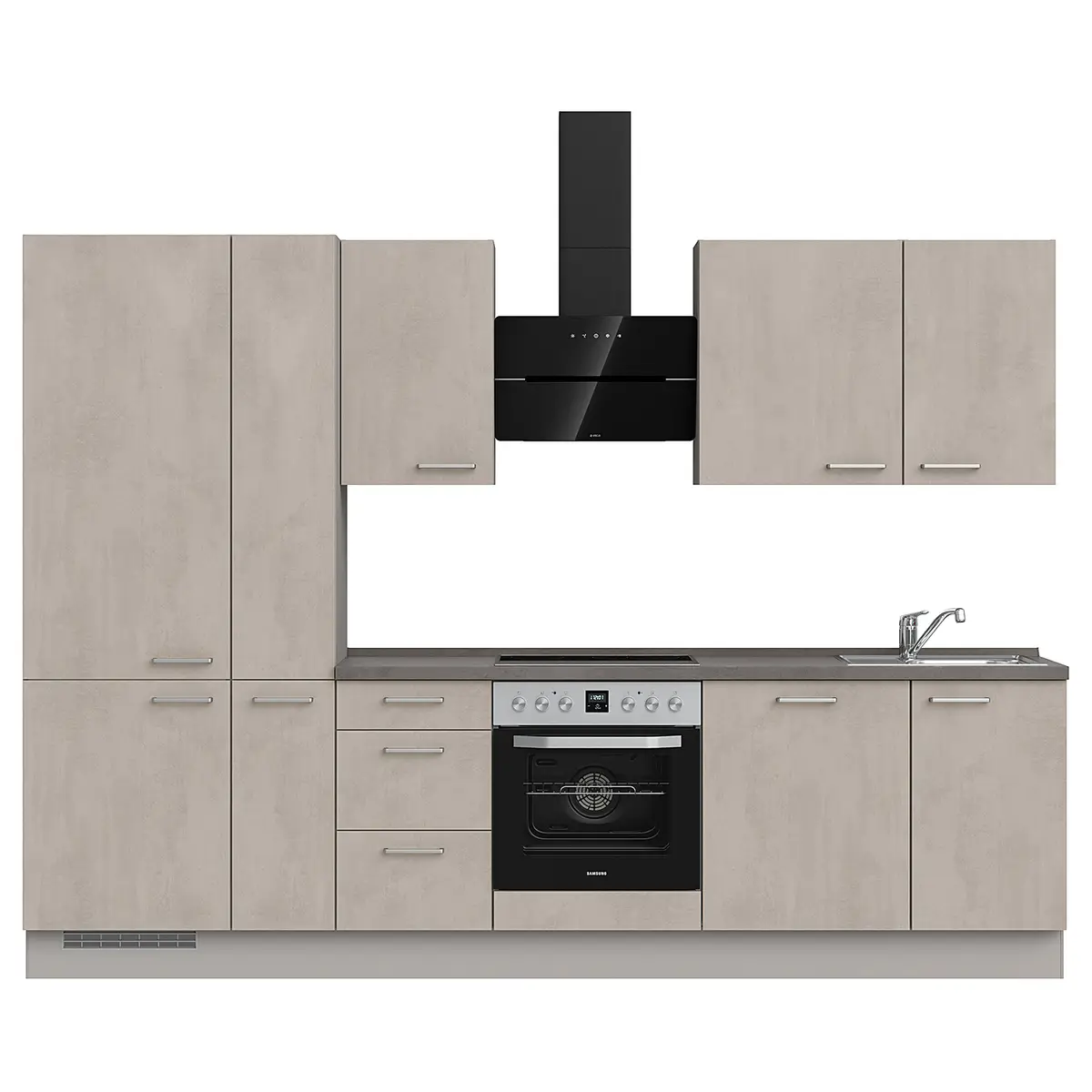 Küchenzeile High-Line Riva Kombi B 300cm Ausrichtung links