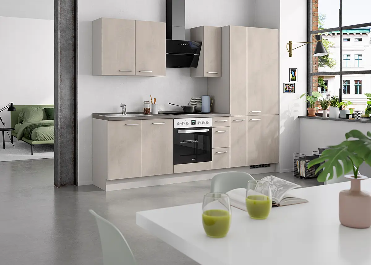 Nobilia Küchenzeile High-Line Riva Kombi A 270cm | Grau