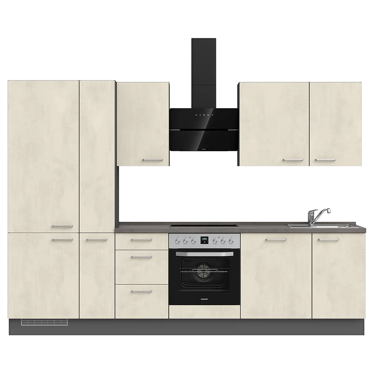 Küchenzeile High-Line Riva Kombi B 300cm | Mehrfarbig
