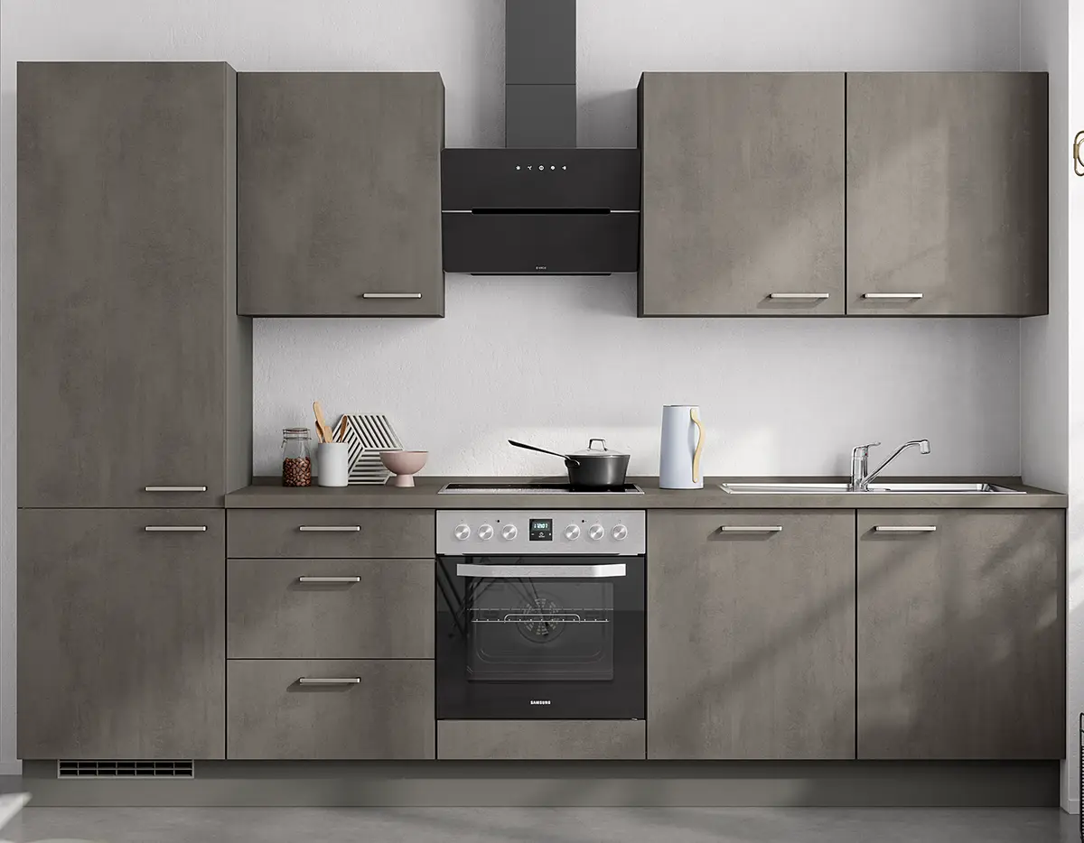 Küchenzeile High-Line Riva Kombi C 300cm Ausrichtung links