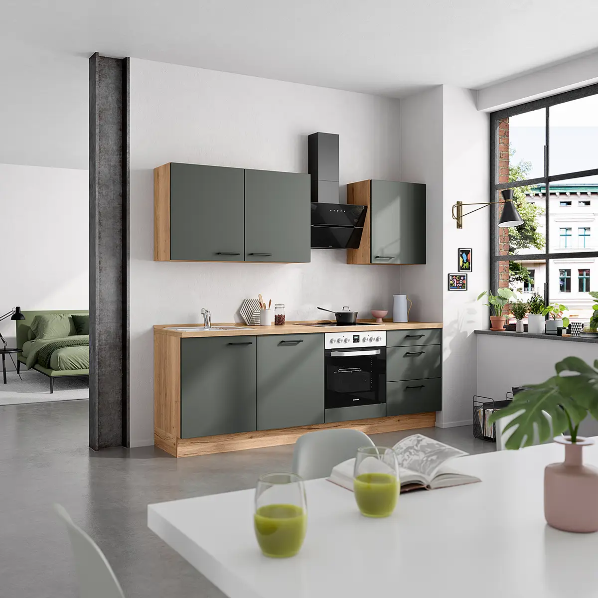 Nobilia Küchenzeile High-Line Easytouch Kombi C 240cm Ausrichtung