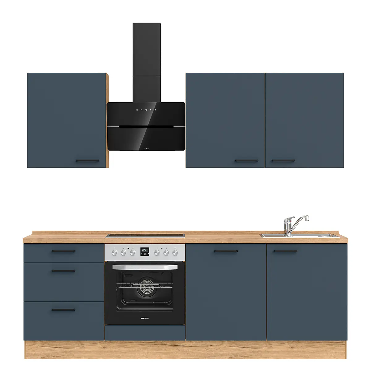 Küchenzeile High-Line Easytouch Kombi C | Blau