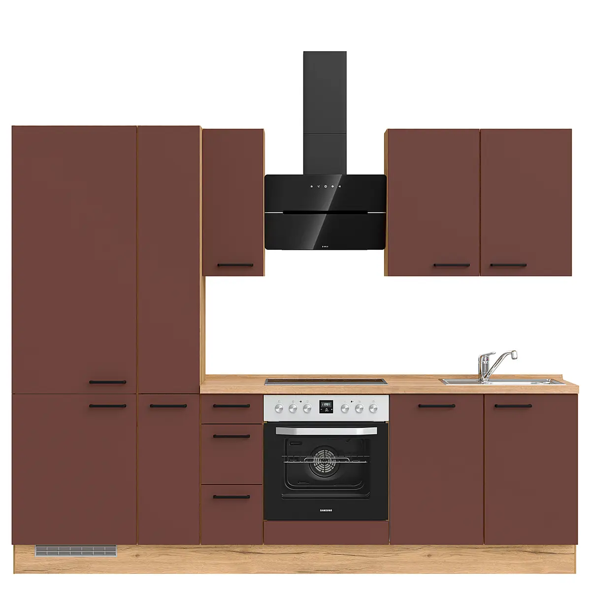 Küchenzeile High-Line Easytouch Kombi A 270cm | Rot