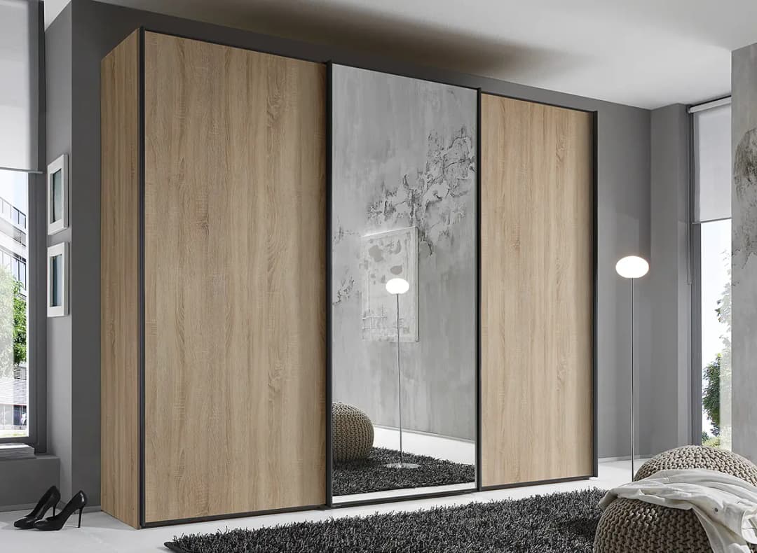 Schwebetürenschrank Typ D | Holztöne