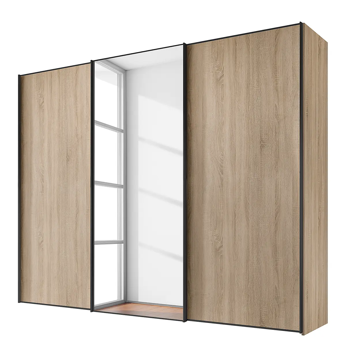 Schwebetürenschrank Typ D | Braun