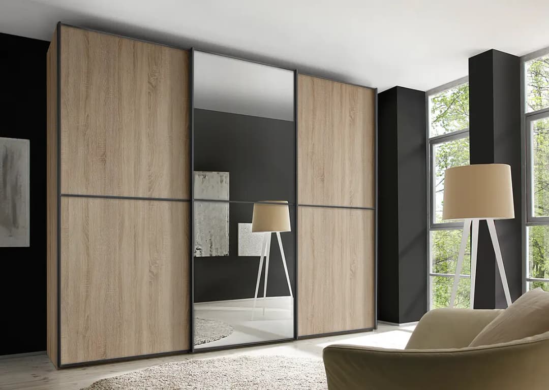 Schwebetürenschrank Typ B | Braun