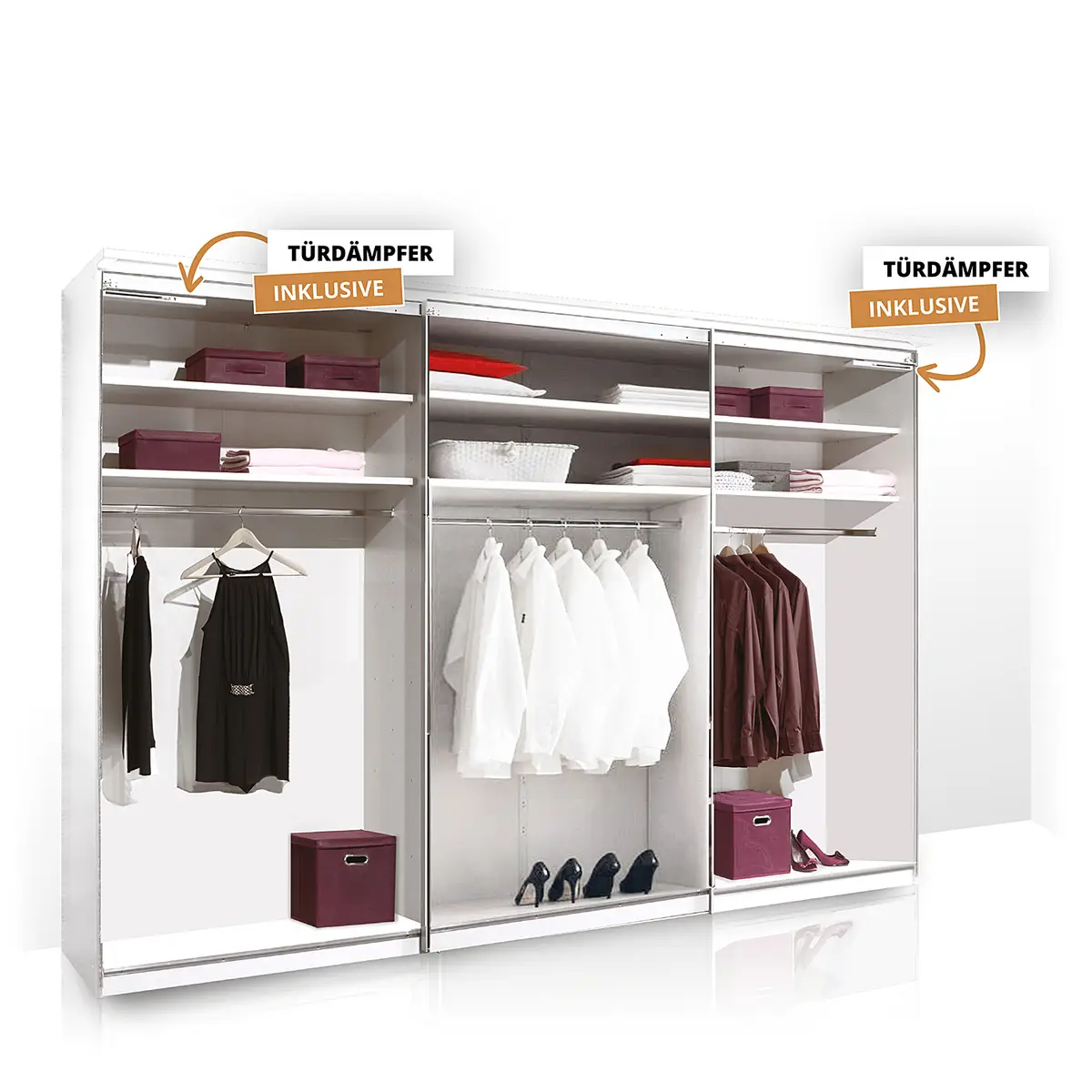Schwebetürenschrank Sinfonie Plus Typ A | Braun