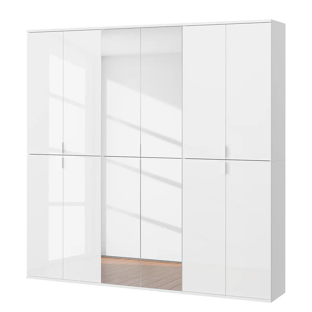Garderobenschrank Typ B 183cm Weiß/Weiß | Weiß