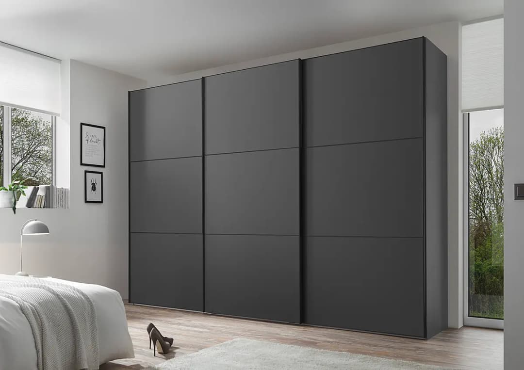 Schwebetürenschrank Includo Typ A | Grau