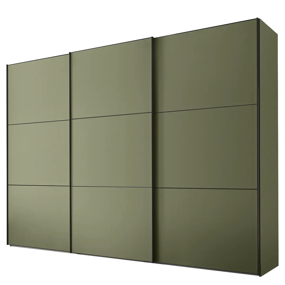 Schwebetürenschrank Includo Typ A 249cm Grün/Blassgrün Premium Grau
