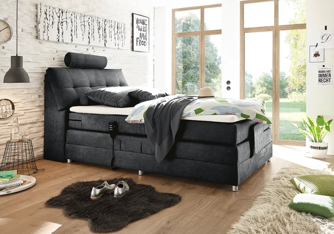 Boxspringbett Neiras | Grau